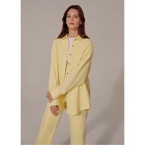 Favorite Daughter Size L Erin Ex-Boyfriend Shirt Lemonade Yellow Butter Yellow